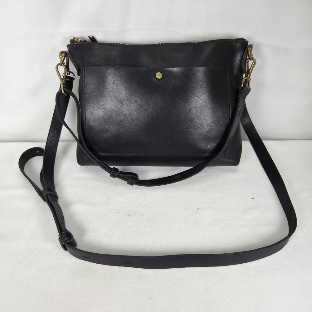 Madewell The Transport Shoulder Crossbody Bag Leather Convertible Women's Black